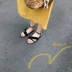 Nam trong phiên bản Hàn Quốc của băng thông rộng ren thiết kế đơn giản giày phẳng khóa bohemian kỳ nghỉ gió dép giày của phụ nữ dép sandal nữ đi học Sandal