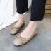 2018 mùa hè mới Hàn Quốc phiên bản của cung đầu vuông nhỏ giày đơn giản tính khí phẳng phẳng nông đáy mềm giày thấp
