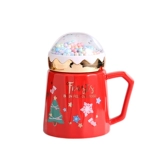 Креативный рождественский кубок Mark Cup, покрывающий мокейс -керамический кубок детей, девочки с большим количеством домашнего фестиваля водяной кубки, подарок