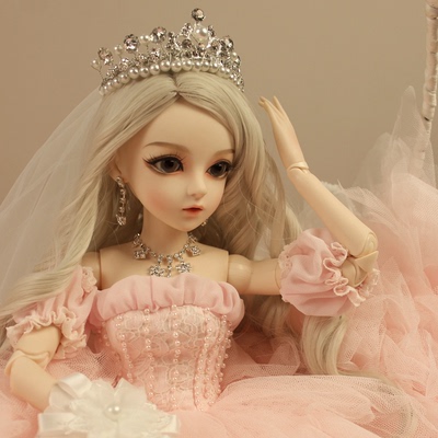 Handmade búp bê BJD cưới Doris thay đổi trang điểm cô gái đồ chơi trẻ em sáng tạo để gửi Set công chúa Đồ chơi búp bê