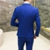 Phù hợp với phù hợp với phù hợp với nam giới ba mảnh chú rể váy cưới kinh doanh chuyên nghiệp Hàn Quốc phiên bản của tự canh tác bốn mùa màu xanh