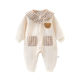 Детский удерживающий тепло демисезонный комплект, двухэтажное боди, стеганый весенний комбинезон для новорожденных