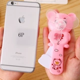 Милый портативный маленький мультяшный вентилятор для школьников, с медвежатами, начальная и средняя школа