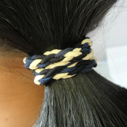Плетеная ткань, эластичная резинка для волос с косичкой, в корейском стиле