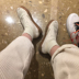 Châu âu và Mỹ ins giày siêu lửa nữ 2018 mới vớ thở giày cao để giúp học sinh 乞丐 giày đáy phẳng giày Giày cao gót
