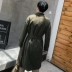 2018 mùa xuân mới thời trang phiên bản dài trên đầu gối áo khoác nam xu hướng Hàn Quốc phiên bản của mỏng mỏng phần áo khoác màu rắn áo gió nam đẹp Áo gió