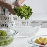 Домашние стеклянные миски для мытья стеклянной среды Большая чаша из стекла и бассейн, выпечка большая миска микроволновой печи может быть доступна для блюдо с высокой температурой устойчивости