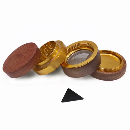 Европейская и американская взрывчатая деревянная мельница из орехового ореха 63 мм четырехслойные алюминиевые сплавные сплав