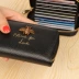 Lớp đầu tiên của da organ thẻ bag của phụ nữ chủ thẻ da coin purse multi-card gói thẻ dây kéo ví nhỏ bộ thẻ Ví / chủ thẻ