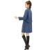 Áo khoác nữ phần dài 2018 mùa thu và mùa đông phiên bản Hàn Quốc mới của áo len màu xanh khói là áo len mỏng mỏng phần thủy triều áo măng tô Trung bình và dài Coat