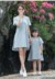 Cha mẹ và con mùa xuân và mùa hè váy mẹ và con gái tang phù hợp với phong cách quốc gia retro bông và vải lanh giản dị Trung Quốc phong cách kích thước lớn 2018 mới Trang phục dành cho cha mẹ và con