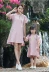 Cha mẹ và con mùa xuân và mùa hè váy mẹ và con gái tang phù hợp với phong cách quốc gia retro bông và vải lanh giản dị Trung Quốc phong cách kích thước lớn 2018 mới