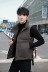 Áo khoác cotton màu đỏ cotton vest vest vest nam mùa thu đông phiên bản Hàn Quốc của xu hướng áo ấm tinh thần xã hội kẻ dày cỡ lớn