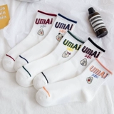 Tide, белые носки, хлопковые осенние милые японские мультяшные спортивные демисезонные гольфы, средней длины
