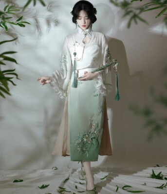 taobao agent [Gift to Jade] Heavy Gong embroidery signorina Better Dreaming Modified Cheongsam Girl Dress New Chinese style