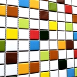 Пятиколонная керамическая мозаика 25*25 маленьких квадратных кирпичей простая кухня ванная комната ванная комната красная апельсиновая настенная плитка