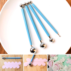 Набор посуды для выпекания 大小圆头金属diy软陶超轻粘土制作工具套装(八圆丸棒) 不锈钢珠笔