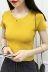 2018 mùa hè phần ngắn băng lụa áo len của phụ nữ đầu mỏng ngắn tay phần mỏng Hàn Quốc phiên bản của tự trồng cơ sở coat vòng cổ