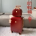 Xuất khẩu sang Nhật Bản vali màu đỏ cưới của hồi môn cực đa năng bánh xe da hộp nữ xe đẩy vali vali dành cho nữ