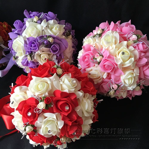 Брак ручной букет цветок цветочный моделирование цветочный цветок корейский цветок свадебный свадебный свадебный свадебный подруга подружки невесты цветущий цвет Бесплатная доставка