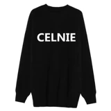 Осенний дизайнерский трикотажный приятный телу свитер, коллекция 2023, оверсайз, тренд сезона