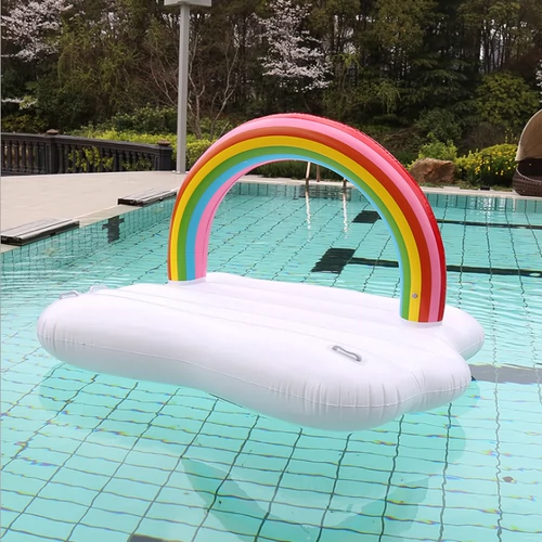 Радужный водный надувной плавательный круг для взрослых, водная игрушка, новая коллекция