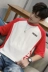 Ulzzang ngắn tay của nam giới lỏng lẻo vài năm điểm tay áo nửa-shirt Hàn Quốc phiên bản của xu hướng sinh viên Harajuku t-shirt bf gió áo sơ mi áo phông nam hàng hiệu Áo khoác đôi