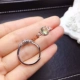 s925 nhẫn bạc nhẫn trống hỗ trợ hình bầu dục 4 * 5 5 * 6 6 * 7mm nhẫn hỗ trợ phụ nữ Nhật Bản và Hàn Quốc hoang dã - Nhẫn