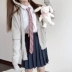 Hiệp hội móng ngựa đôi Nhật Bản Chính thống giáo JK Đồng phục Chị mềm Áo dài tay Mười màu đan áo len 2018 Thu đông mới áo len cổ lọ nữ Cardigan