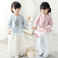 Весенний детский комплект, ханьфу для девочек, китайский стиль, детская одежда