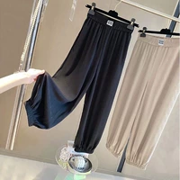 Фонарь, летние тонкие штаны, большой размер, свободный крой