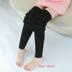 Cô gái cộng với quần legging nhung mặc quần dài trẻ em dày hơn quần ống rộng chân quần thun cotton cotton mùa thu đông quần áo bé trai Quần