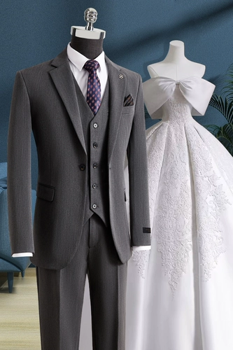 Костюм, мужской пиджак классического кроя, свадебное платье, форма, комплект, изысканный стиль, в корейском стиле