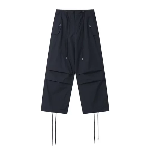 Ретро летние тонкие брендовые штаны, в американском стиле, свободный прямой крой, по фигуре