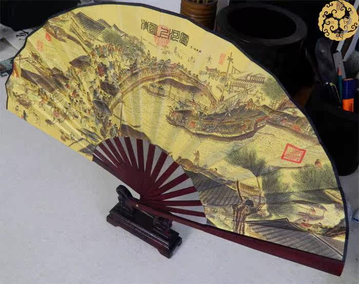 清明上河图10寸男扇