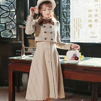 Абрикосовый комплект, куртка, платье без рукавов