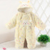 Baby jumpsuit mùa đông dày nam và nữ Baby outing quần áo romper sơ sinh quần áo bé cotton quần áo túi quần dày bộ khủng long bé gái Áo liền quần