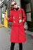 Mùa xuân 2018 sâu mới phiên bản Hàn Quốc của áo len nữ mùa xuân và mùa thu dài phần lớn 2252 áo khoác jean nữ Trung bình và dài Coat