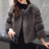 Haining nhỏ hương thơm gió mỏng faux fur fox fur coat nữ đặc biệt cung cấp đoạn ngắn 2017 mùa đông chống mùa giải phóng mặt bằng áo da lộn lót lông Faux Fur