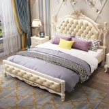 Современный и минималистичный комплект для двоих из натурального дерева для принцессы, мебель, европейский стиль, 1.8м, в американском стиле, легкий роскошный стиль