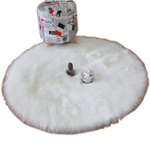 毛绒地毯长毛防滑客厅地毯垫家用圆形-淘宝优惠券