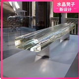 Crystal Light Shadow Stool Стеклянный табурет высокий выставочный зал мебельный житель дома Su Da Kuan Version Стул Высокая прозрачность