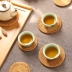 Việt Nam mây coaster trà coaster cách nhiệt pad chống nóng bảng mat khay trà đặt trà lễ sáu quý ông phụ kiện trà