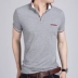 2018 new solid color nam ngắn tay T-Shirt nam đáy áo Hàn Quốc phiên bản của tự trồng bông ve áo polo áo sơ mi nam kích thước lớn áo thun nam polo Polo