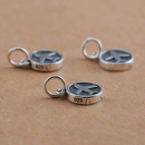 Аксессуар с аксессуарами ручной работы с бусинами, двусторонний самолет, подвеска, браслет, «сделай сам», серебро 925 пробы