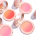 Màu da cam Judydoll Ảo Tri-Màu Gradient Blush Dưỡng Ẩm Lâu Dài Tự Nhiên Có độ bóng cao Rouge White Gold Orange phấn má eglips Blush / Cochineal