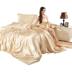 Mùa hè mát mẻ lụa bốn mảnh satin băng lụa 4 piece đặt giường lụa quilt cover naked ngủ 1.8 M bộ đồ giường Bộ đồ giường bốn mảnh