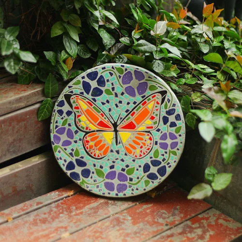Европейская стиль грубая керамика сад сад бабочка подушка каменная столовая ступенька каменная стена украшения домашние педали украшения