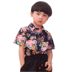Trẻ em của mặc 2018 mùa hè cậu bé mới Hàn Quốc ngắn tay áo cậu bé áo hoa bé con mùa hè bông áo sơ mi Áo sơ mi
