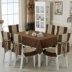 Bắc Âu khảm bàn vải ghế bao gồm ghế đệm đặt ghế ăn đệm vải khăn trải bàn và vải lanh màu cà phê bàn ​​vải đệm Khăn trải bàn